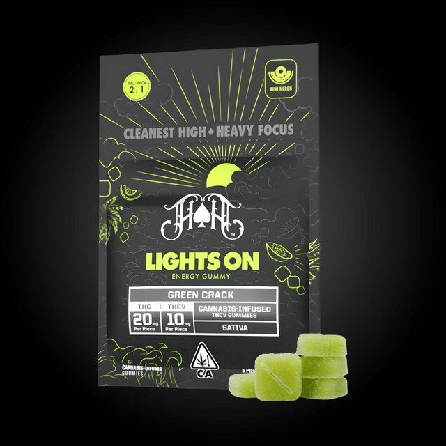 Green Crack Lights On Gummies 2:1(THC:THCv) - 150mg