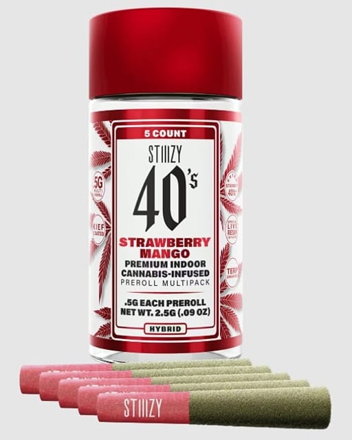 Strawberry Mango 40's Preroll 5pk Promo