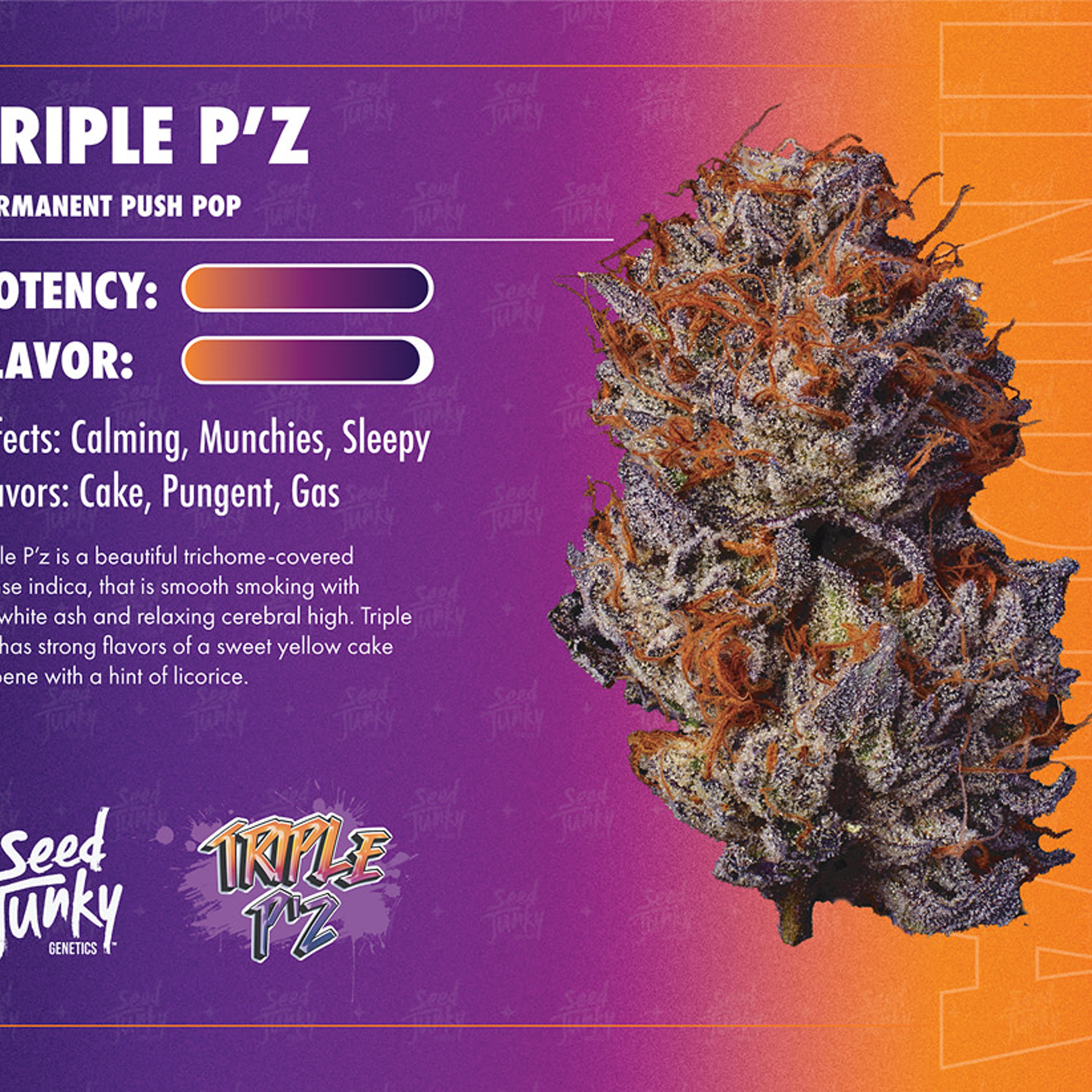 Seed Junky | 3.5g - Triple P'Z - Indica - Red Eye - - $7.83 - Flowers