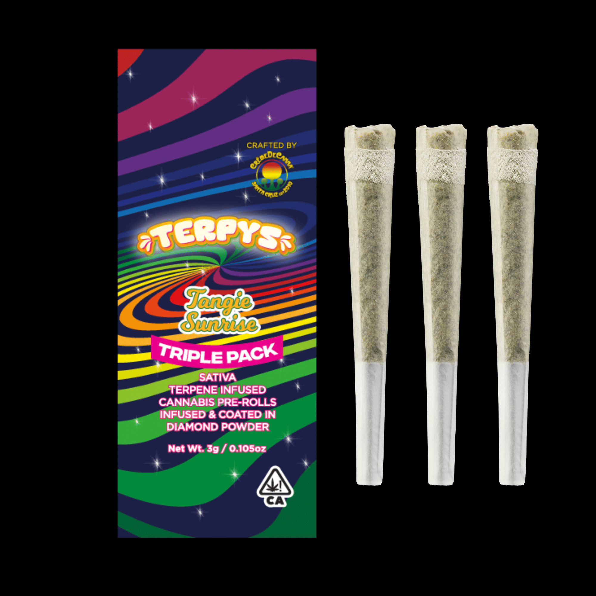 Creme De Canna — Tangie Sunrise - 1g Infused Prerolls(3pk)