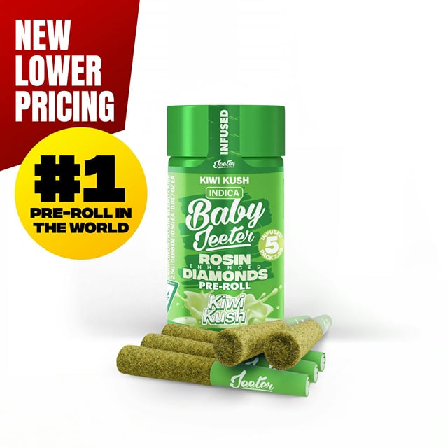 Kiwi Kush | .5g x 5 Infused Pre-Roll Pack