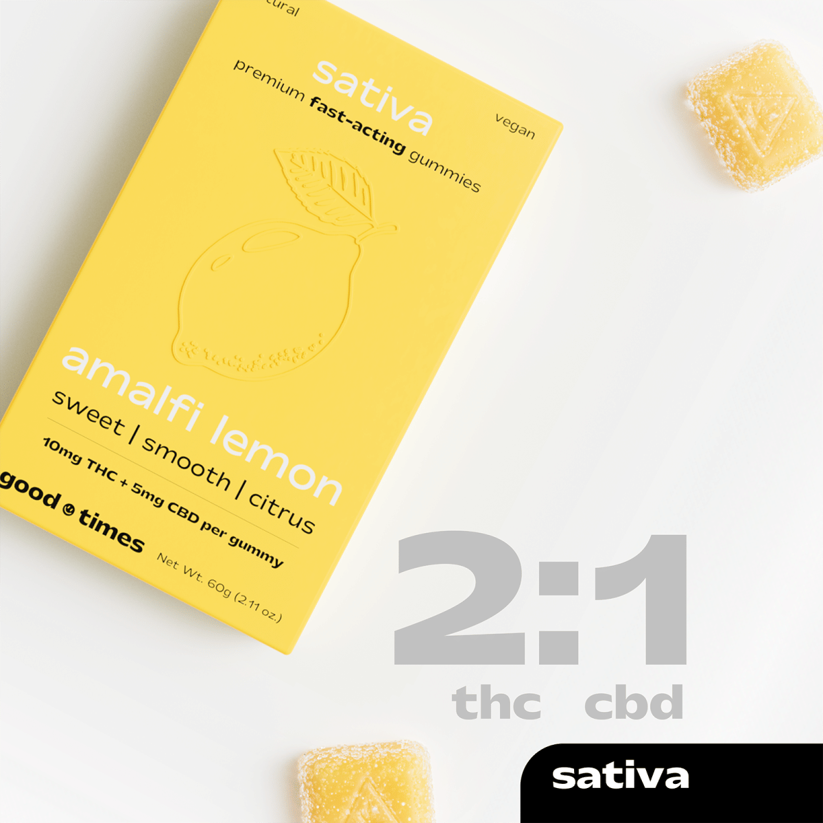 Amalfi Lemon Gummies 100 mg 10ct