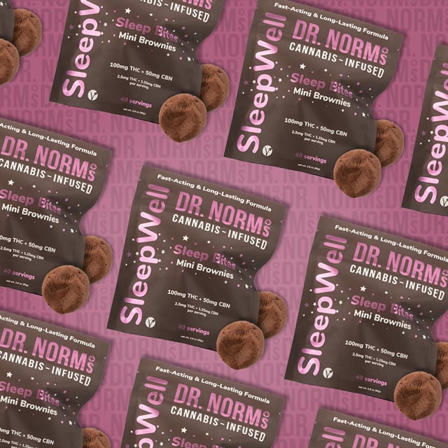 Sleep Bites | 100mg THC + 50mg CBN Mini Brownies | SleepWell
