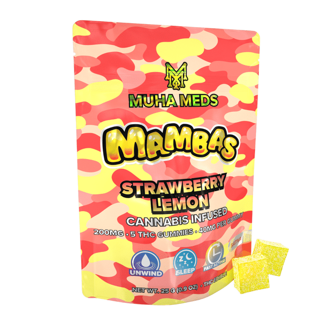 Mamba Gummies 200mg - Strawberry Lemon