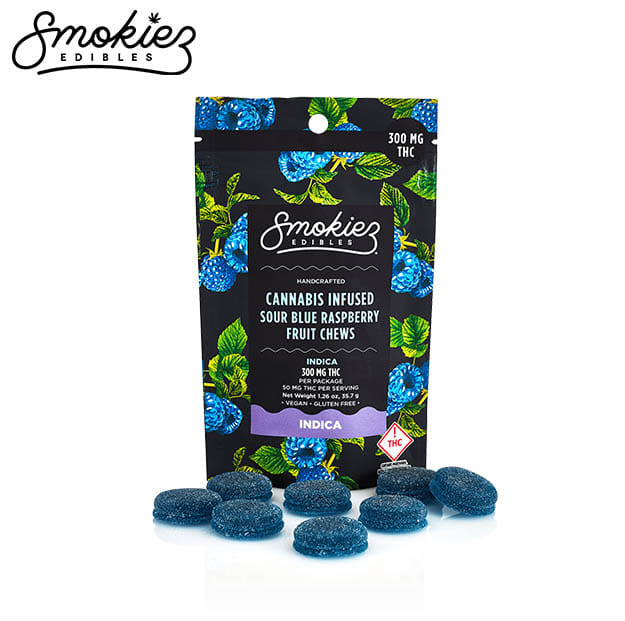 Smokiez — Sour Blue Raspberry Fruit Chews - *b2g1 Everyday*
