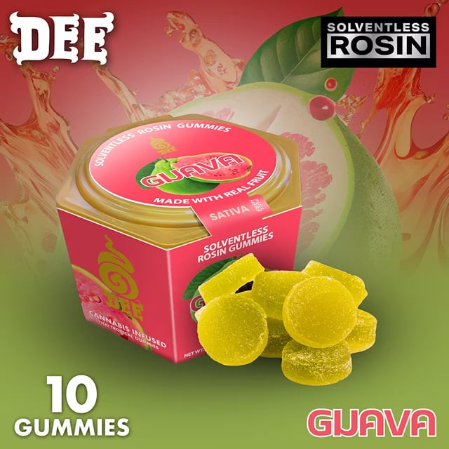 Dee Gummies | 10mgTHC:10mgCBG - Guava - Refresh
