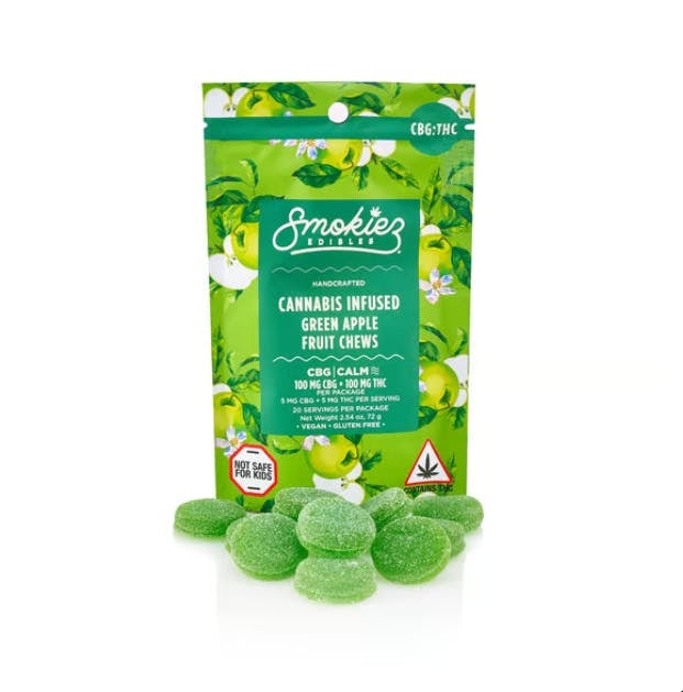 Green Apple CBG:THC 1:1 | 100mg Fruit Chews