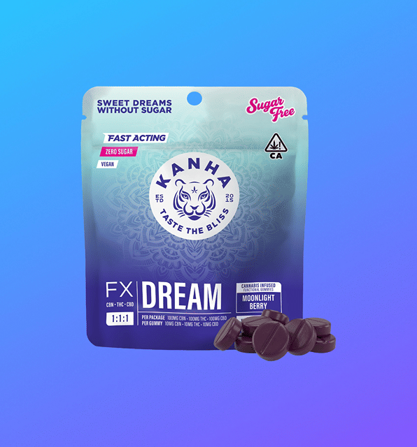 LOYALTY: MOONLIGHT BERRY FX DREAM SUGAR-FREE GUMMIES | 1:1:1 CBD:CBN:THC | KANHA