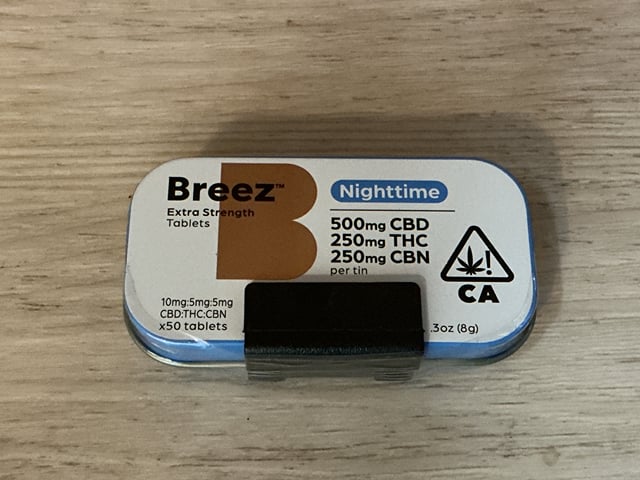 Extra Strength Tablet Tin Single Unit (Nighttime, 500 MG CBD + 250 MG THC + 250 CBN)