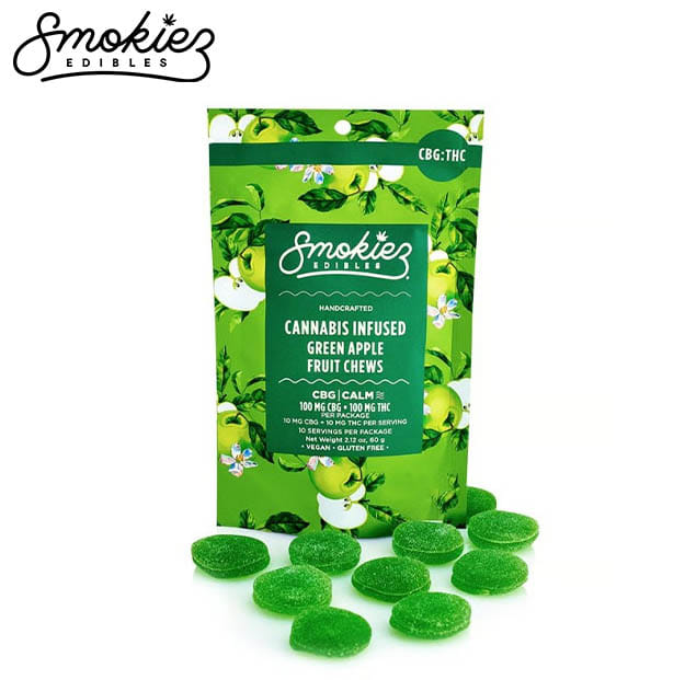Smokiez: Sour Green Apple Fruit Chews - / :1