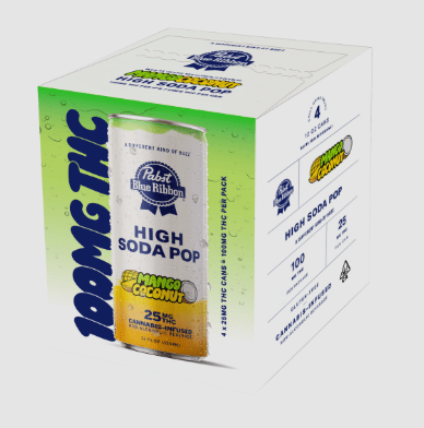 Mango Coconut High Soda Pop - 4-pk (100mg)