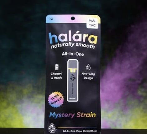 MYSTERY STRAIN HIGH THC ALL-IN-ONE DISPOSABLE VAPE | HALARA