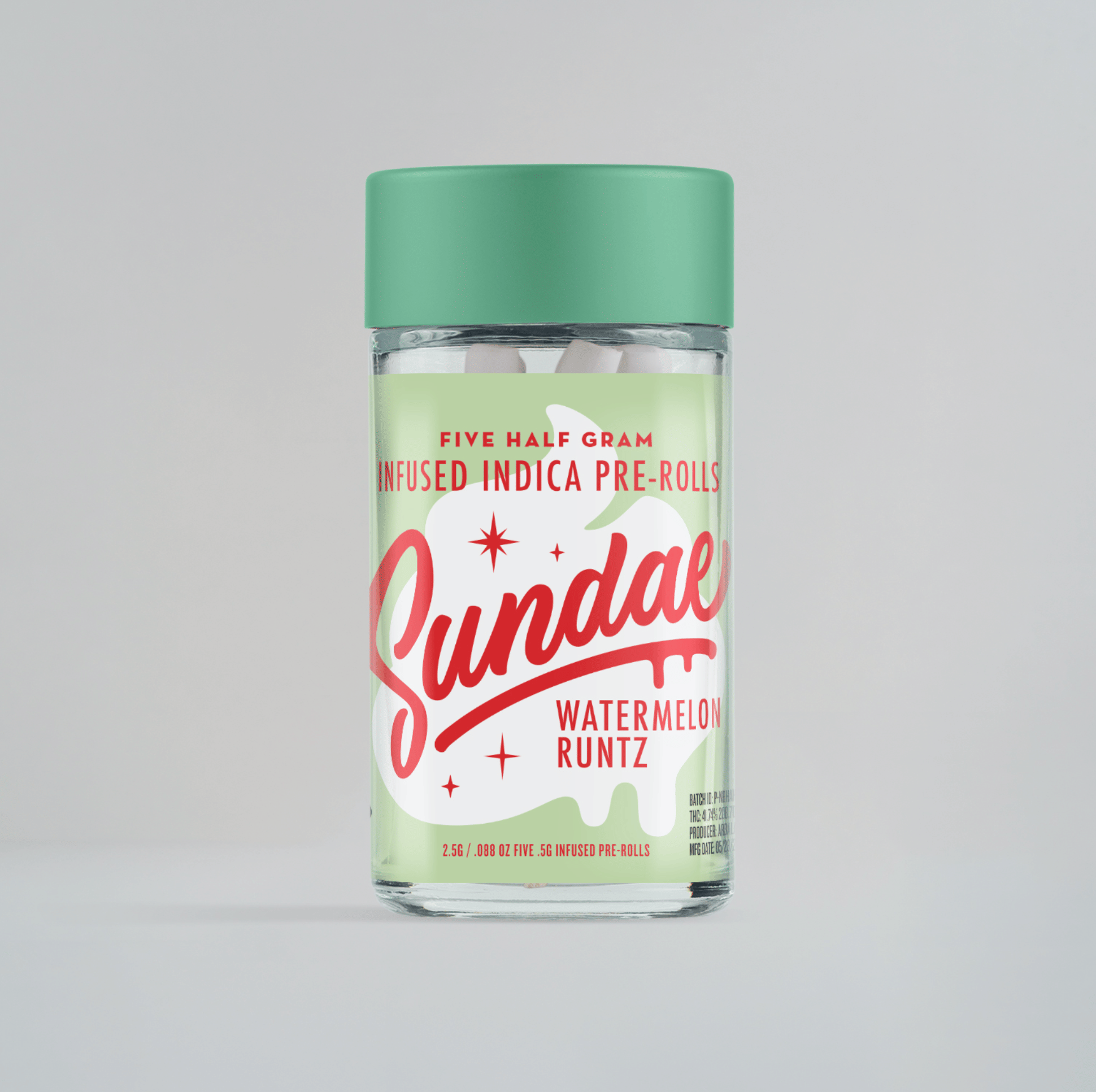 Sundae — Watermelon Runtz - .5g Infused Prerolls(5pk)