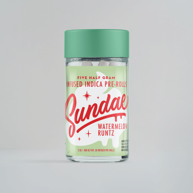 Sundae: Watermelon Runtz - .5g Infused Prerolls(5pk)