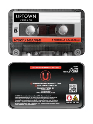 White Widow | Uptown MIXTAPE Infused Pre-Rolls | 5pk/3.5g