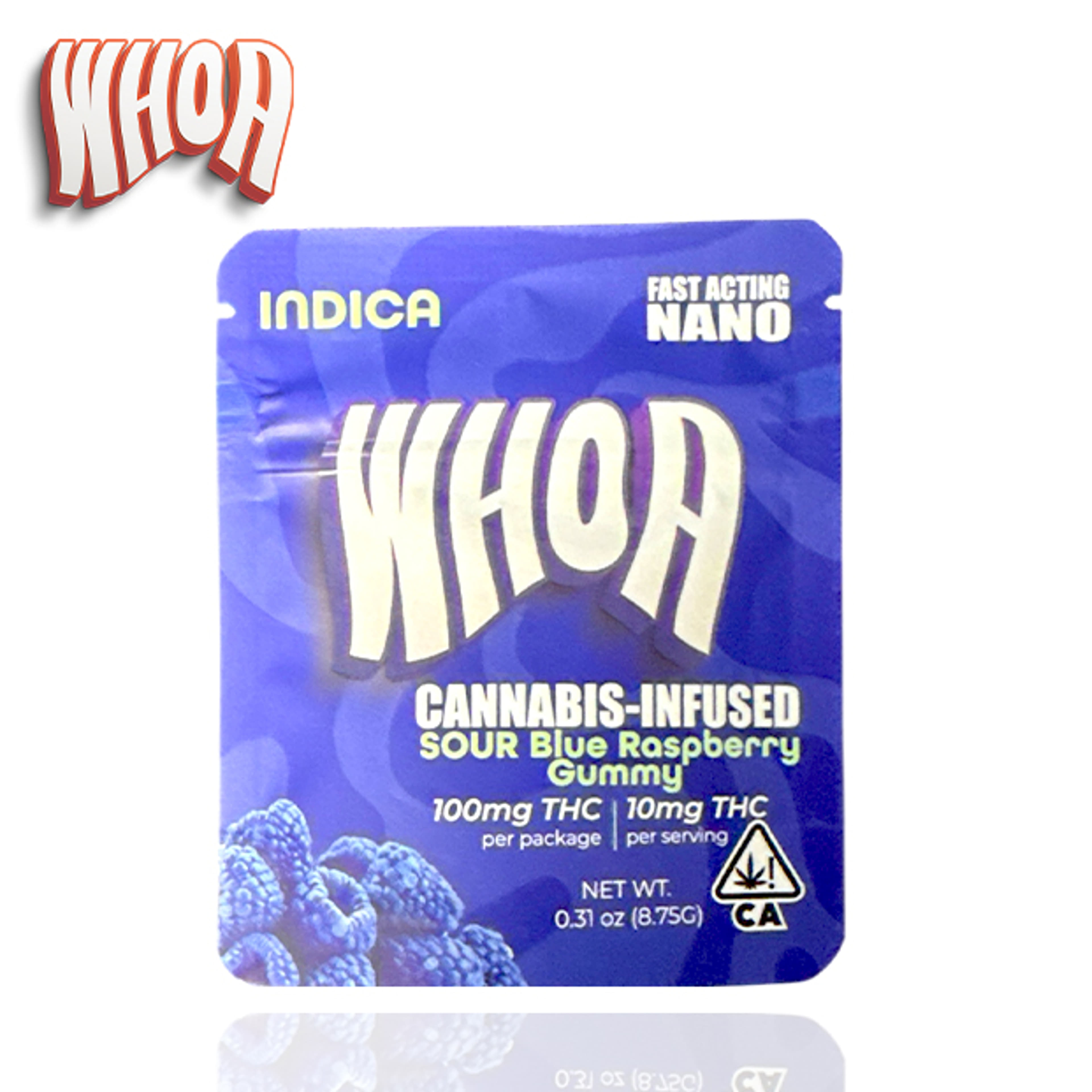 WHOA - Sour Blue Raspberry Gummies - 100mg | B2G1 EVERYDAY - WHOA - SBR - Gummy - 100mg - $7.99 - Edibles