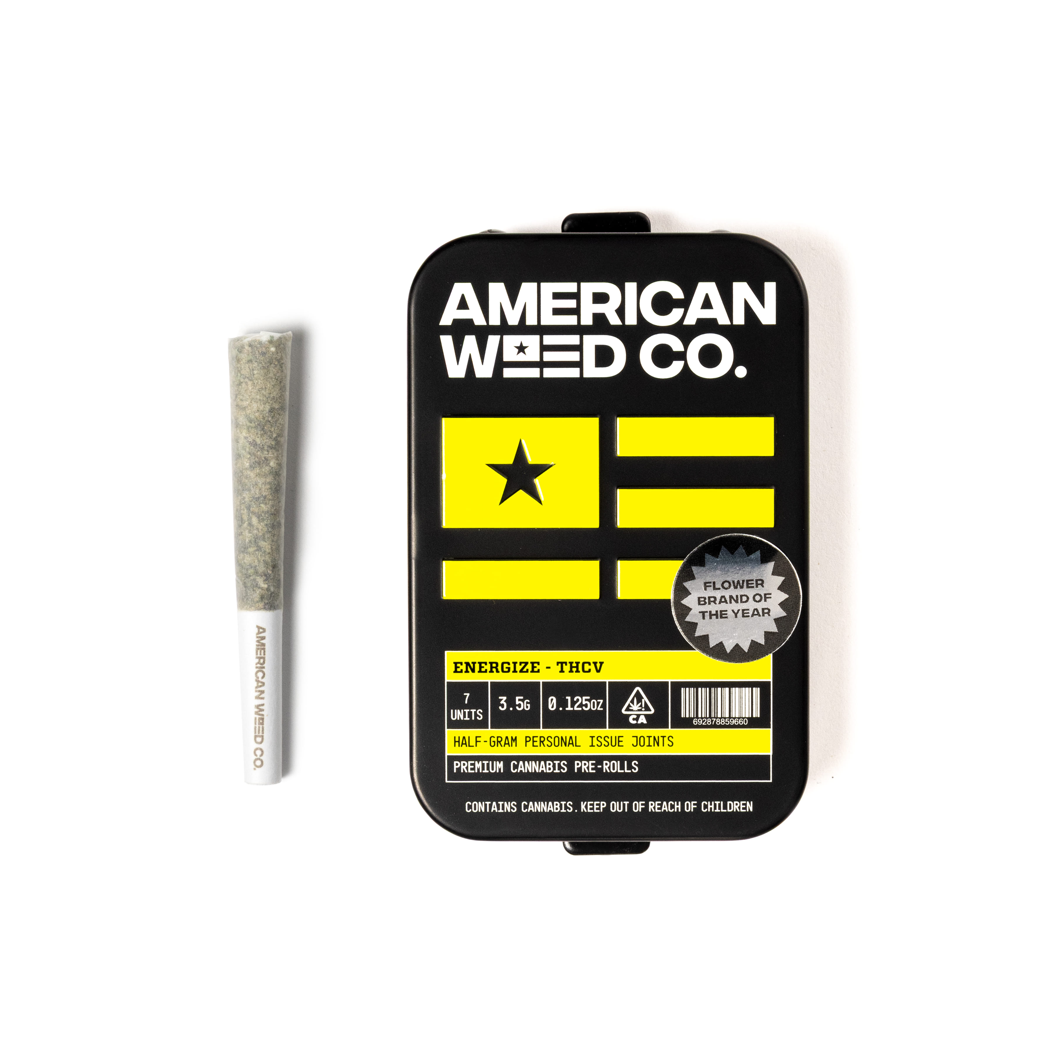 American Weed Co.: Tangie Poison THCv - .5g Infused Pre-Rolls (7pk)