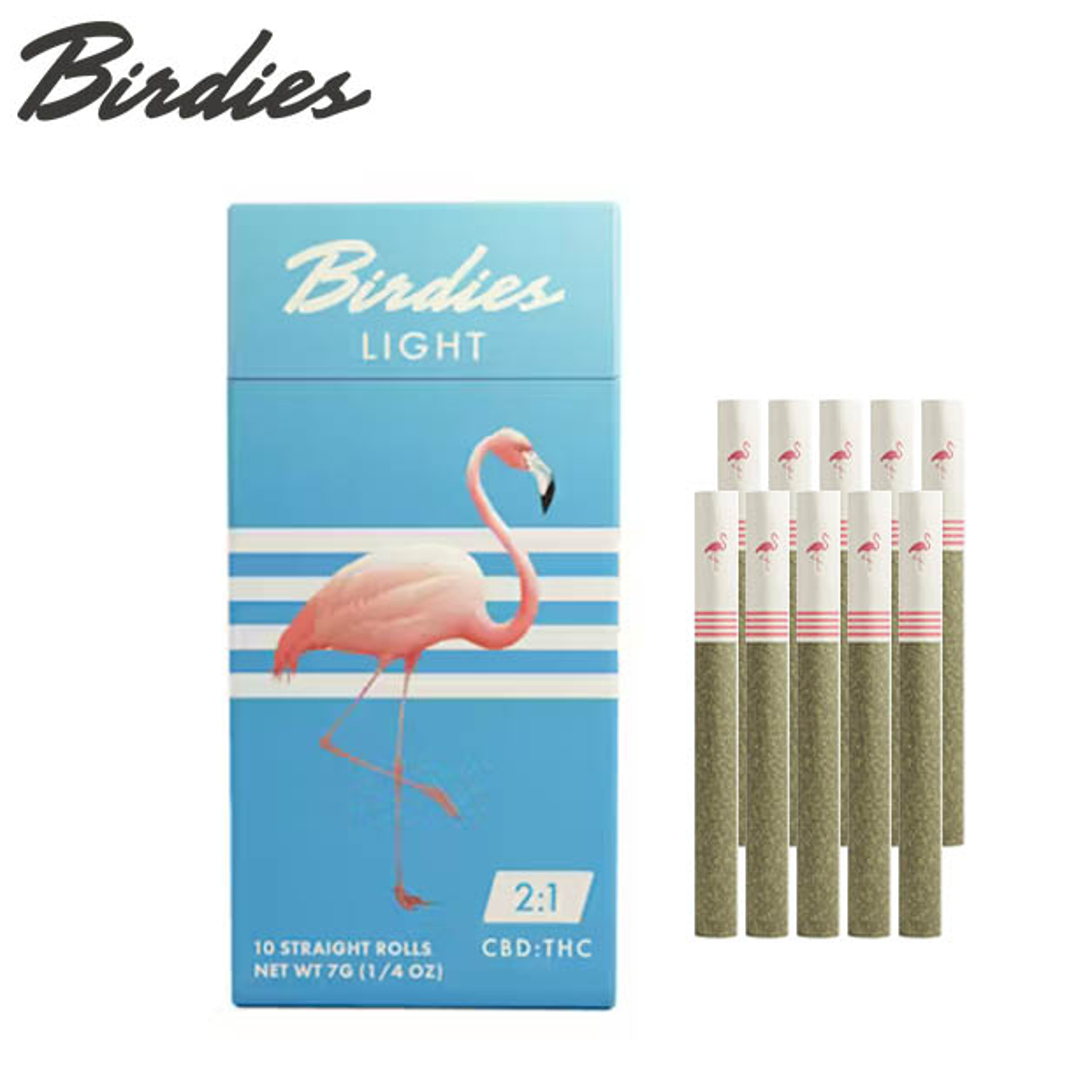 Birdies - Lights 2:1 CBD:THC - Pre-Roll 10pk - 7g - Birdies - LC - PR Pack - 7g - $29.99 - Pre-Roll Packs