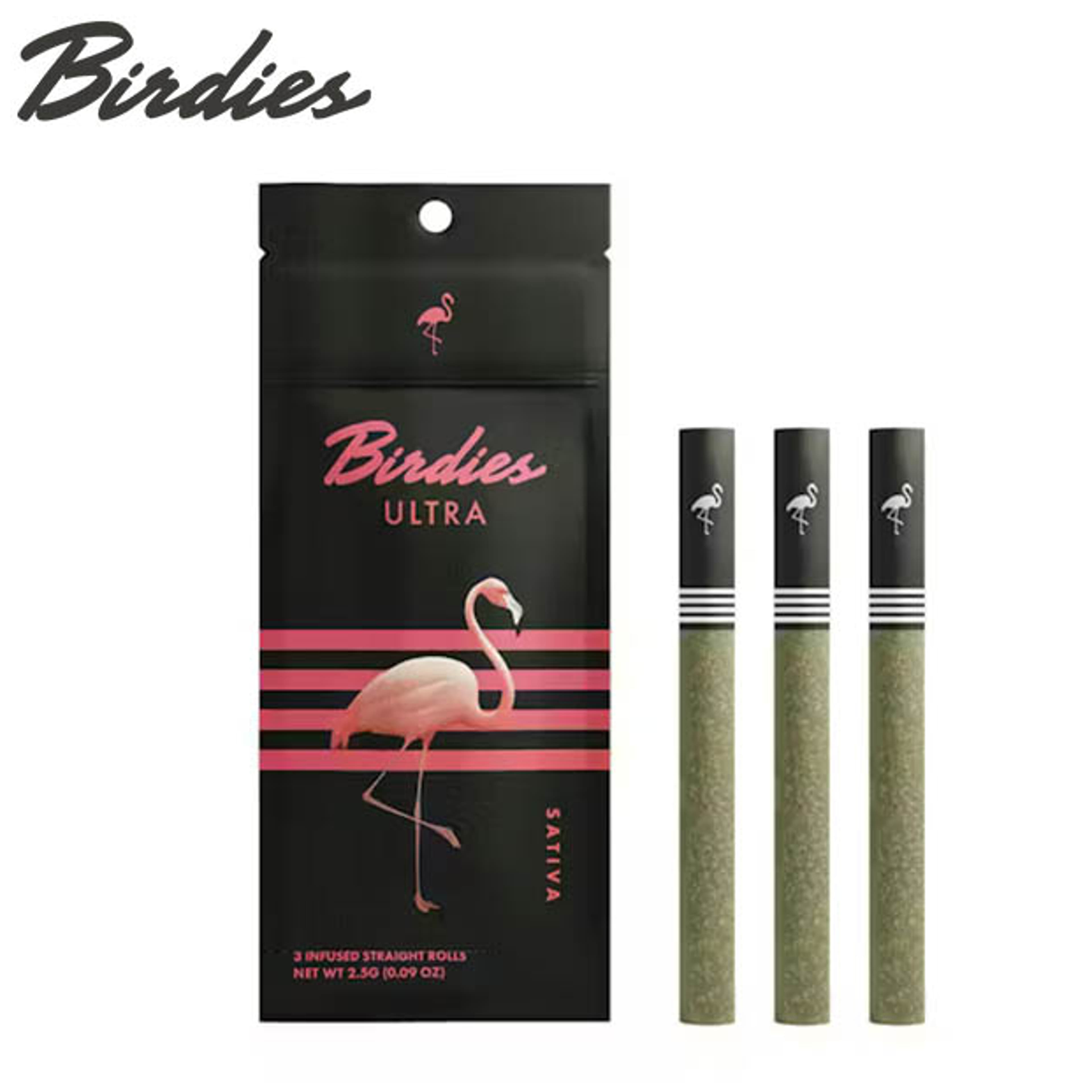 Birdies - Ultra Sativa - Infused Pre-Roll 3pk - 2.5g - Birdies - US - Infused PR PK - 2.5g - $16.99 - Pre-Roll Packs