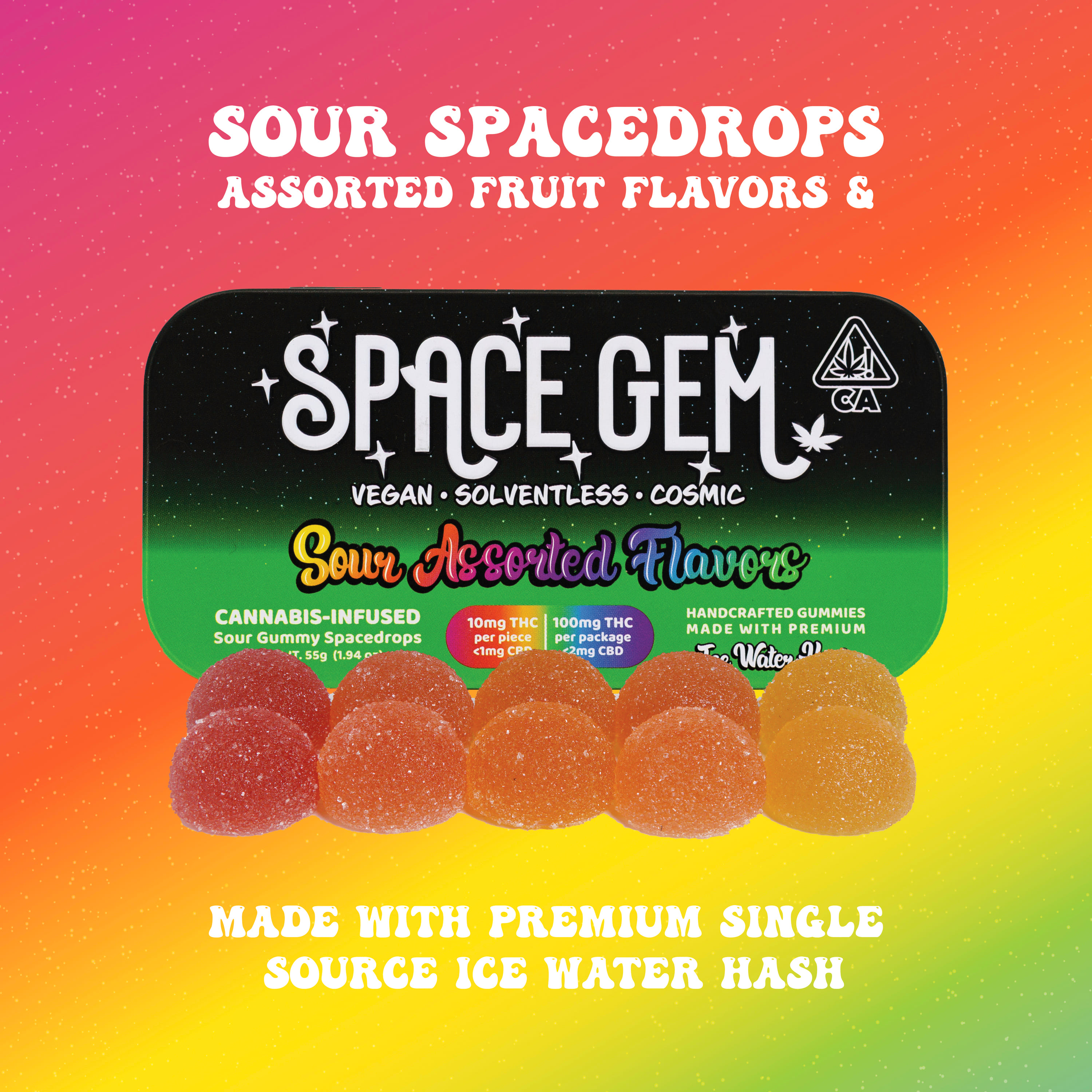 Space Gem — Sour Space Drops - 100mg 10pk
