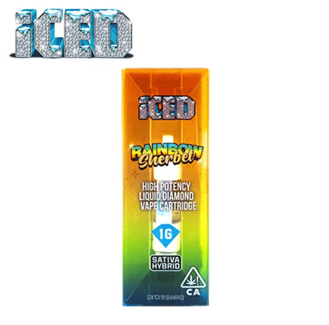 Iced - Rainbow Sherbet - Liquid Diamond Vape Cartridge - 1g