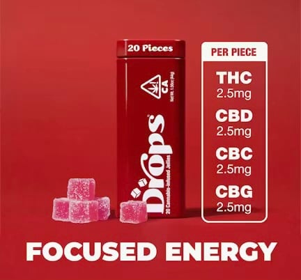 Cranberry 1:1:1:1Enhanced Rosin Infused Gummy 20pk 50mg
