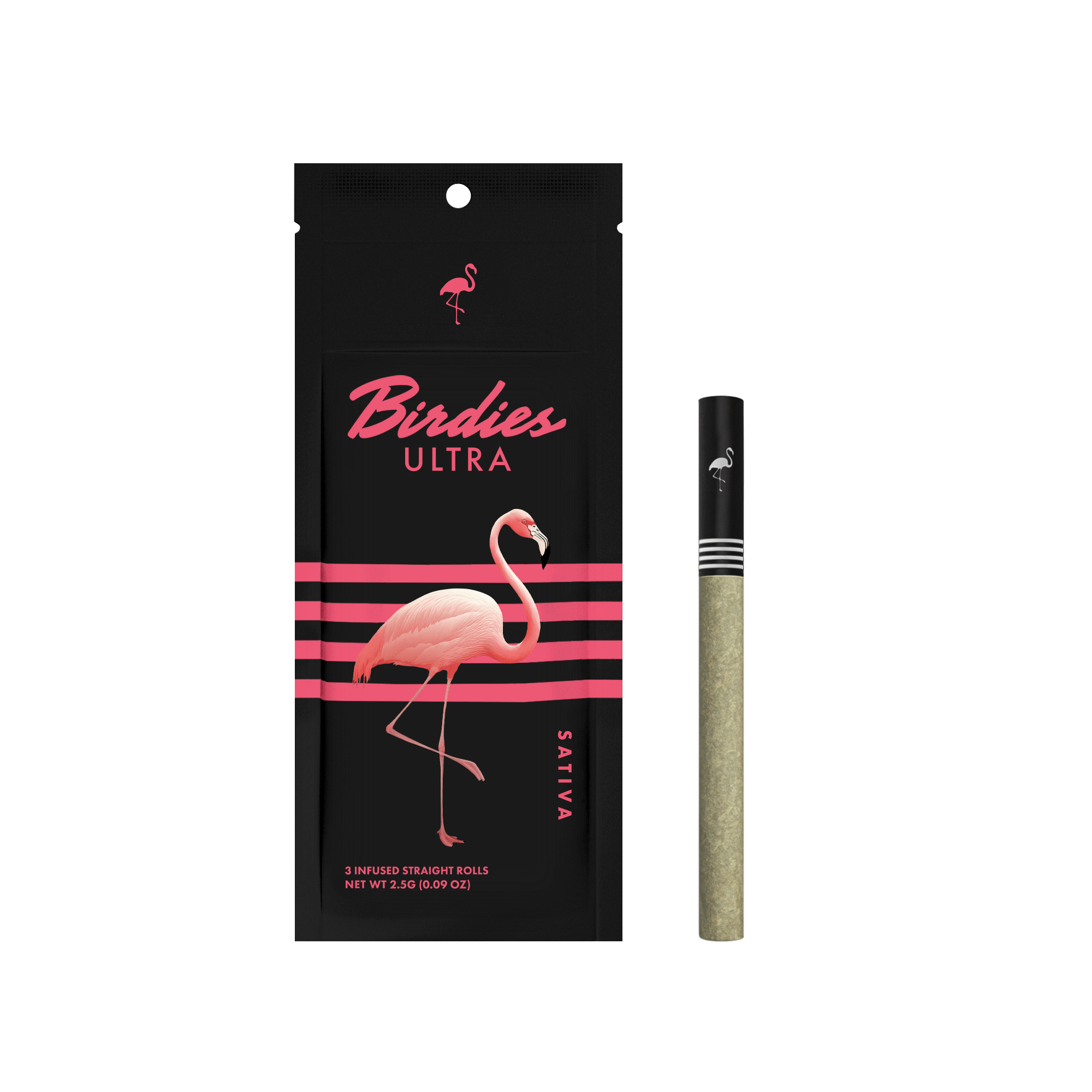 Birdies: Ultra Sativa Infused Prerolls 3pk - 2.5g