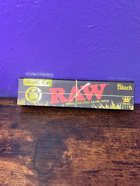 Raw Black King Size Slim Organic Hemp Papers