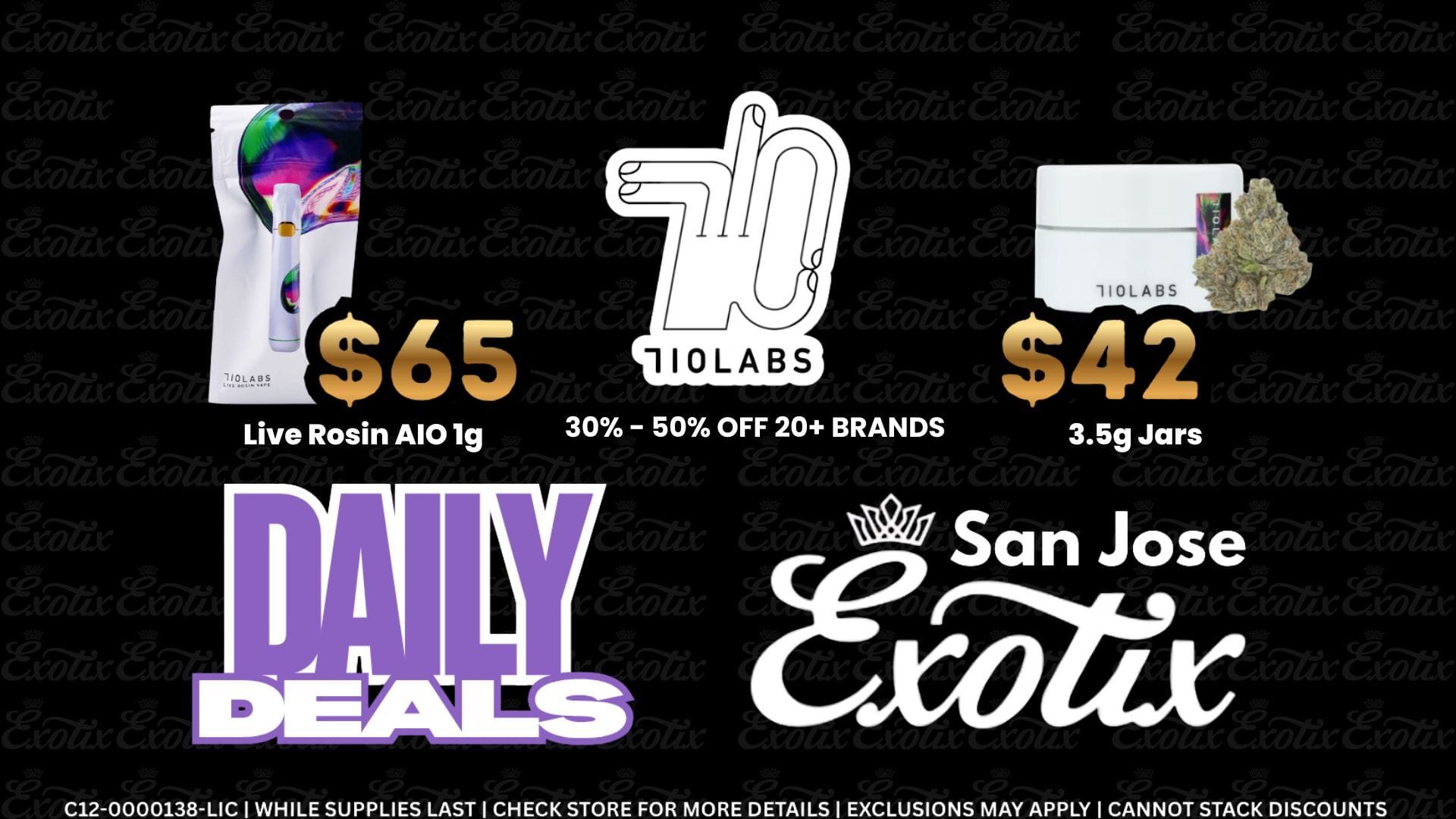 Exotix San Jose Menu: Shop Cannabis Online