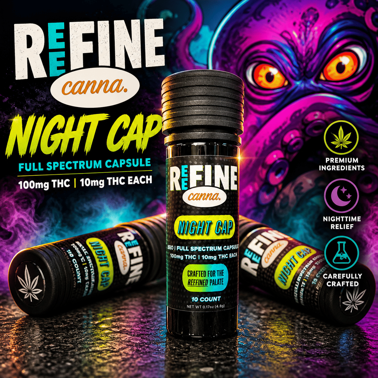 Night Cap RSO Full-Spectrum Capsules