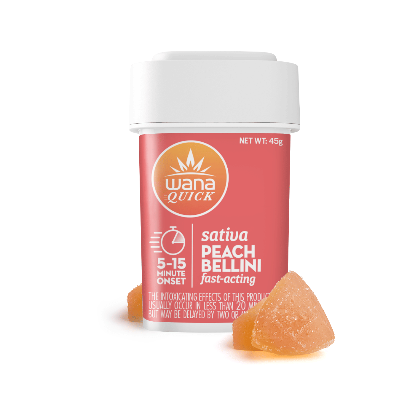 Peach Bellini | Quick Gummies| 100mg/10pck