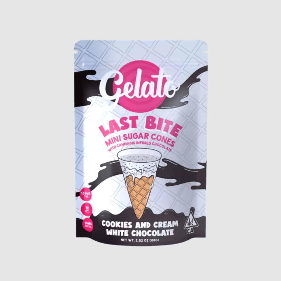 Gelato — Last Bite Cookies N Cream White Cones