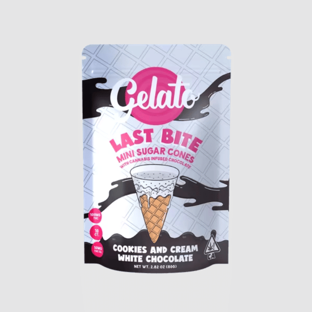 Gelato: Last Bite Cookies N Cream White Cones