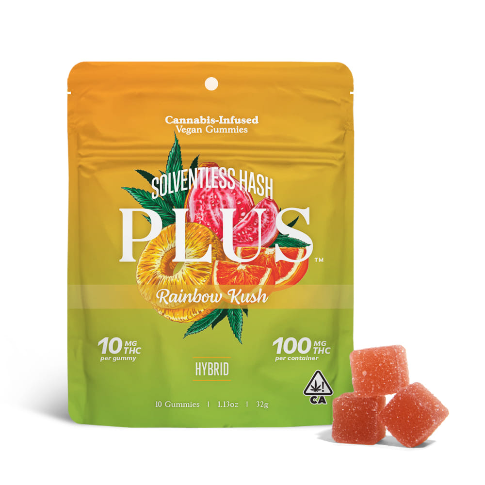 PLUS️ Products — Rainbow Kush - 100mg Hash Gummies