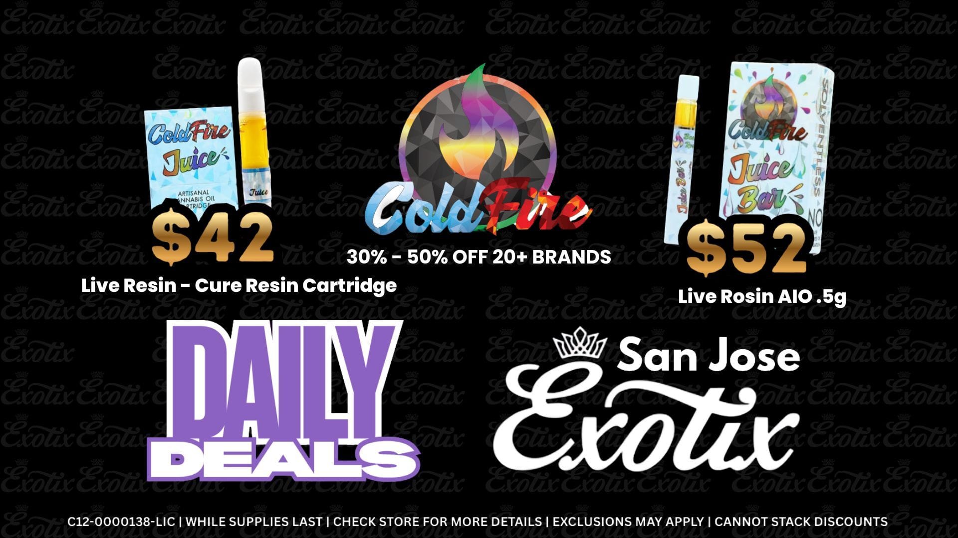 Exotix San Jose Menu: Shop Cannabis Online