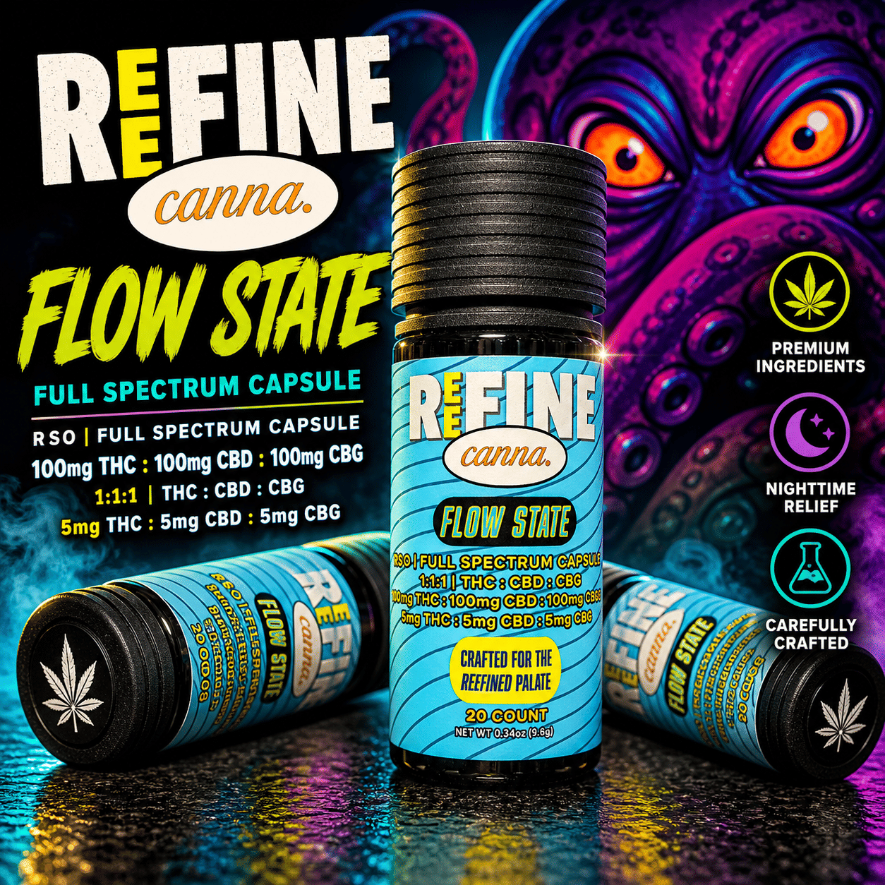 Flow State RSO Full-Spectrum Capsules