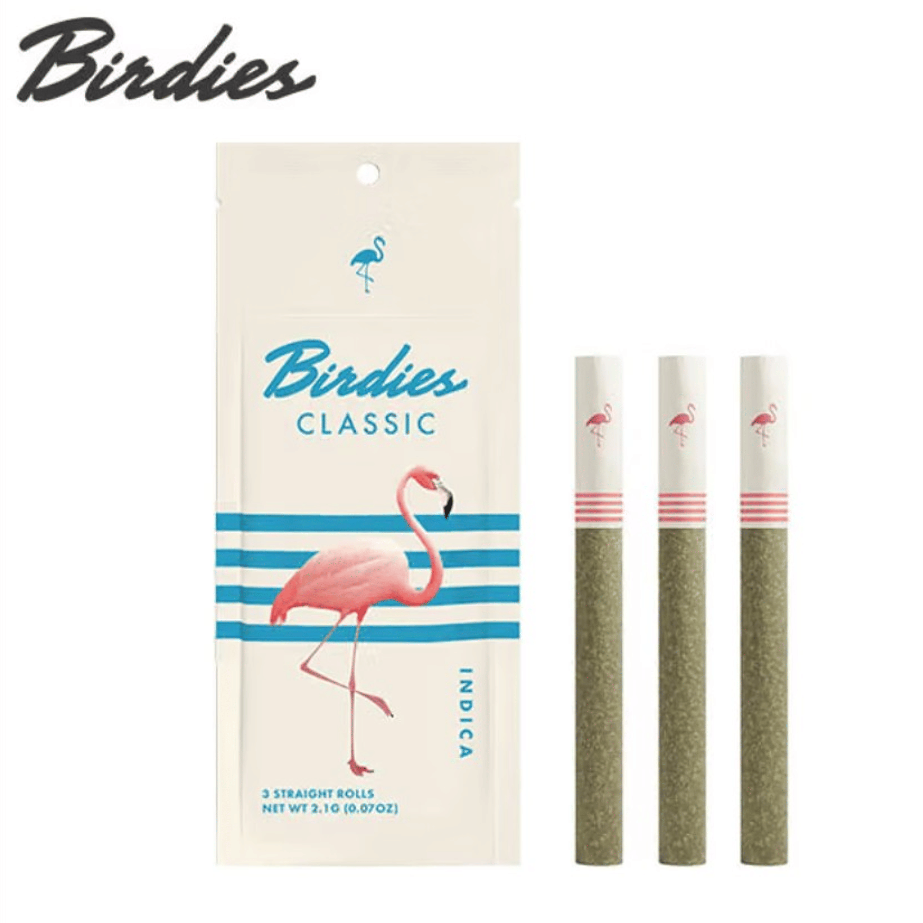 Birdies - Classic Indica - Pre-Roll 3pk - 2.1g - Birdies - CI - PR Pack - 2.1g - $11.99 - Pre-Roll Packs