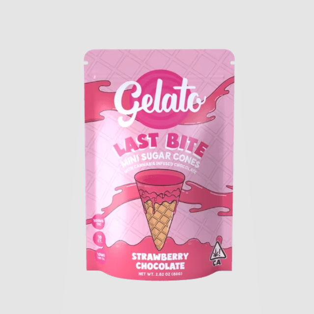 Gelato: Last Bite Strawberry Cones