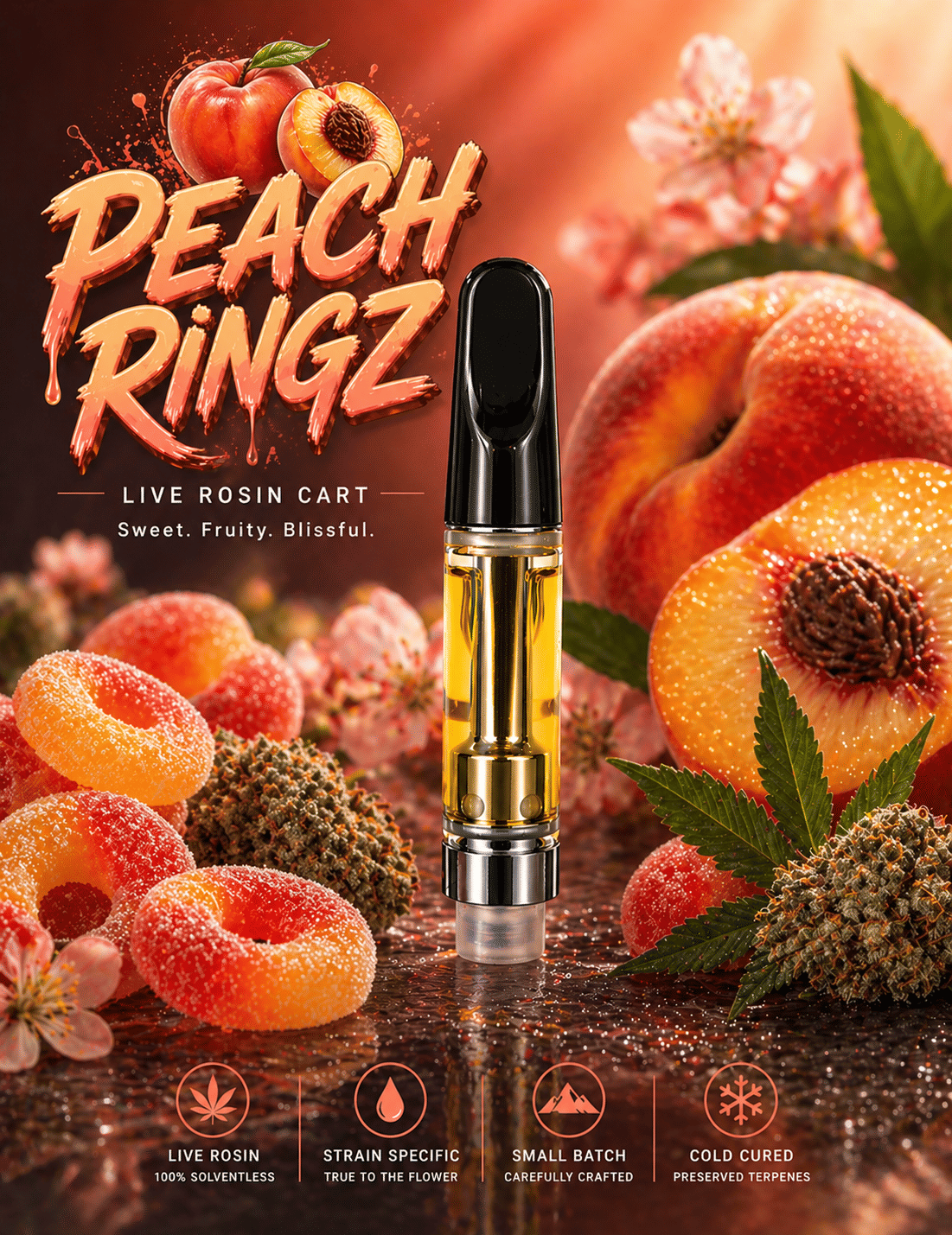 Peach Ringz | Rosin Cart | 1g