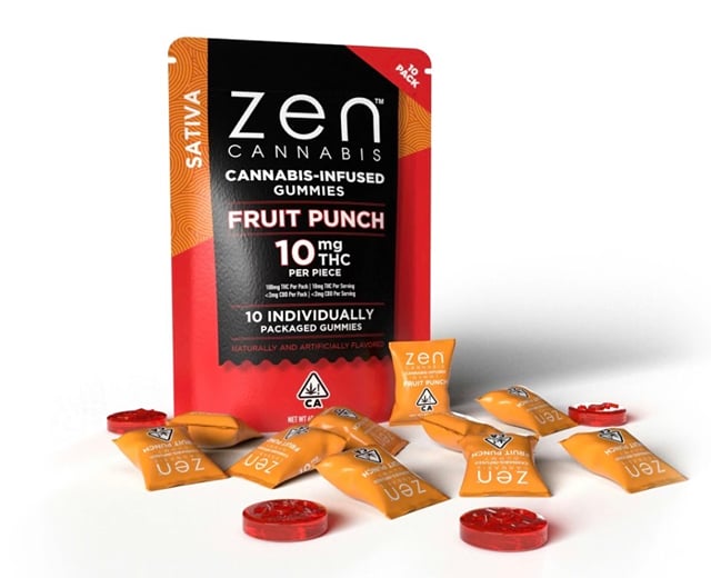 Zen Gummies - Sativa Fruit Punch 100mg