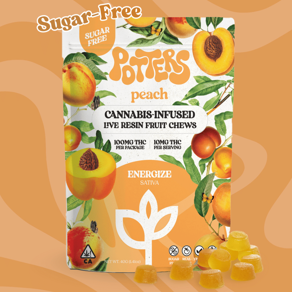 Potters — Peach Energize -free Fruit Chews