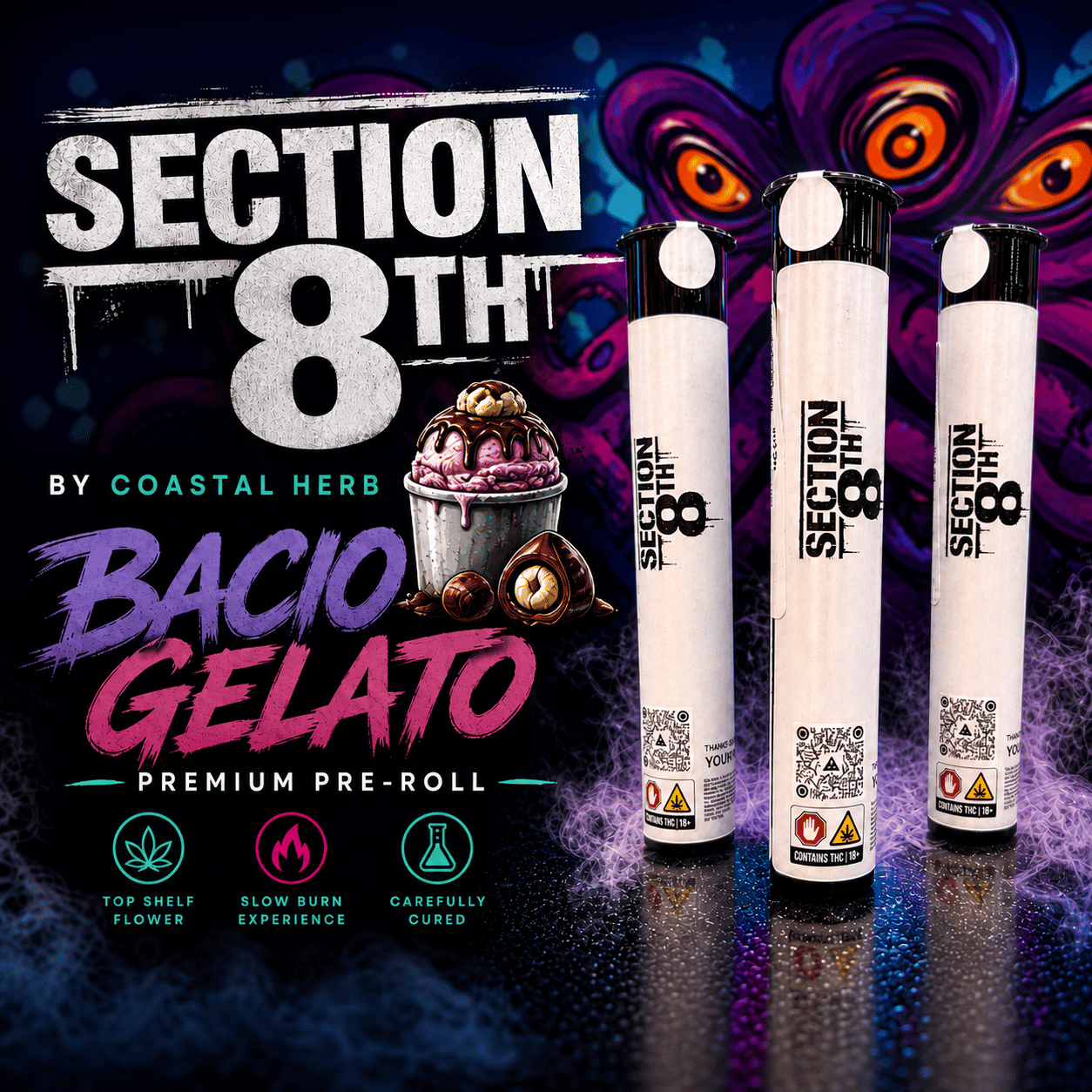 Bacio Gelato Diamond Infused 1g Pre-Roll