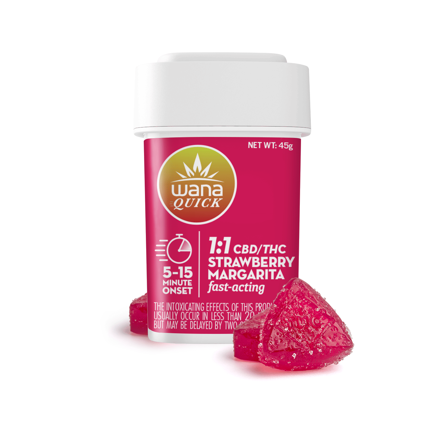 Strawberry Margarita | 1:1 THC CBD Quick Gummies| 100mg/10pck