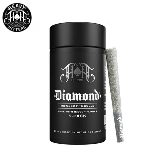 Heavy Hitters x Huckleberry Hill Farms - Mountain Mist - Diamond Infused Pre-Rolls (5 Pack) - 2.5g
