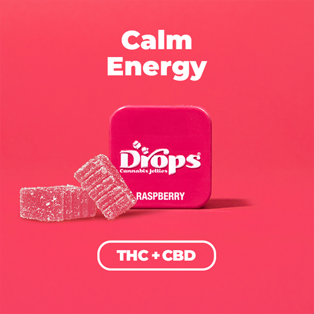 2-PACK CALM ENERGY RASPBERRY LIVE ROSIN GUMMIES | 2:1 THC:CBD | DROPS