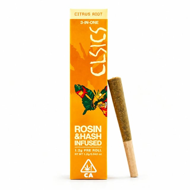 Citrus Riot (S) TRIFECTA 1.2g Hash/Rosin/Flower Infused Pre Roll