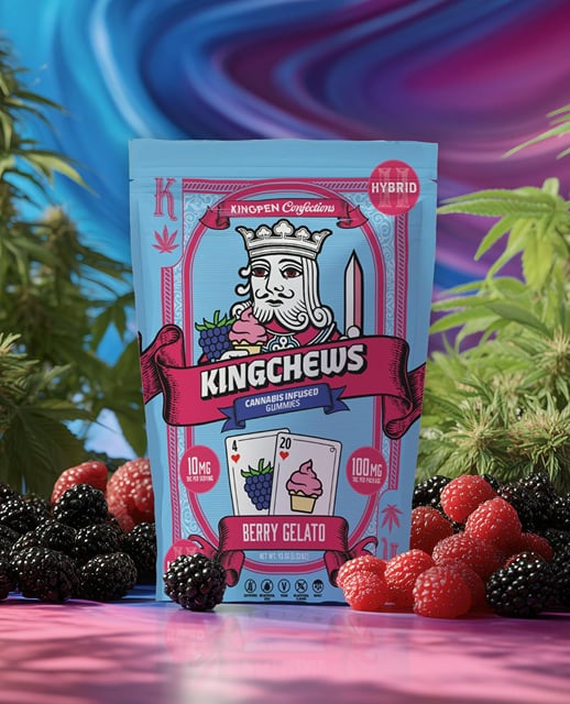 Kingchew | Berry Gelato | Gummies | 100mg | 10ct | 10mg/ea