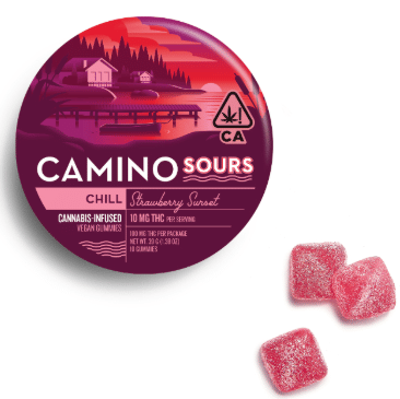 Kiva Confections: Camino Sour Strawberry Sunset