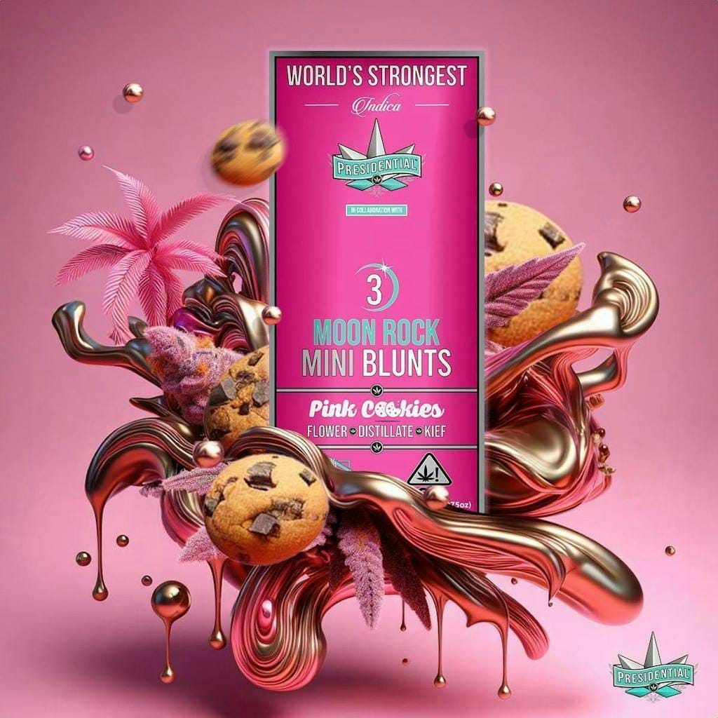 Presidential — Pink Cookies - .5g Moon Rock Pre Rolls(3pk)