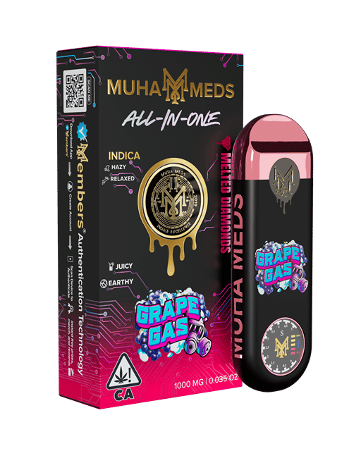 Muha Meds | Grape Gas | Melted Diamonds Disposable | 1g